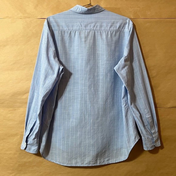 Frank & Eileen | Eileen Relaxed Button Up Shirt Striped Italian Cotton Size M - Picture 9 of 12